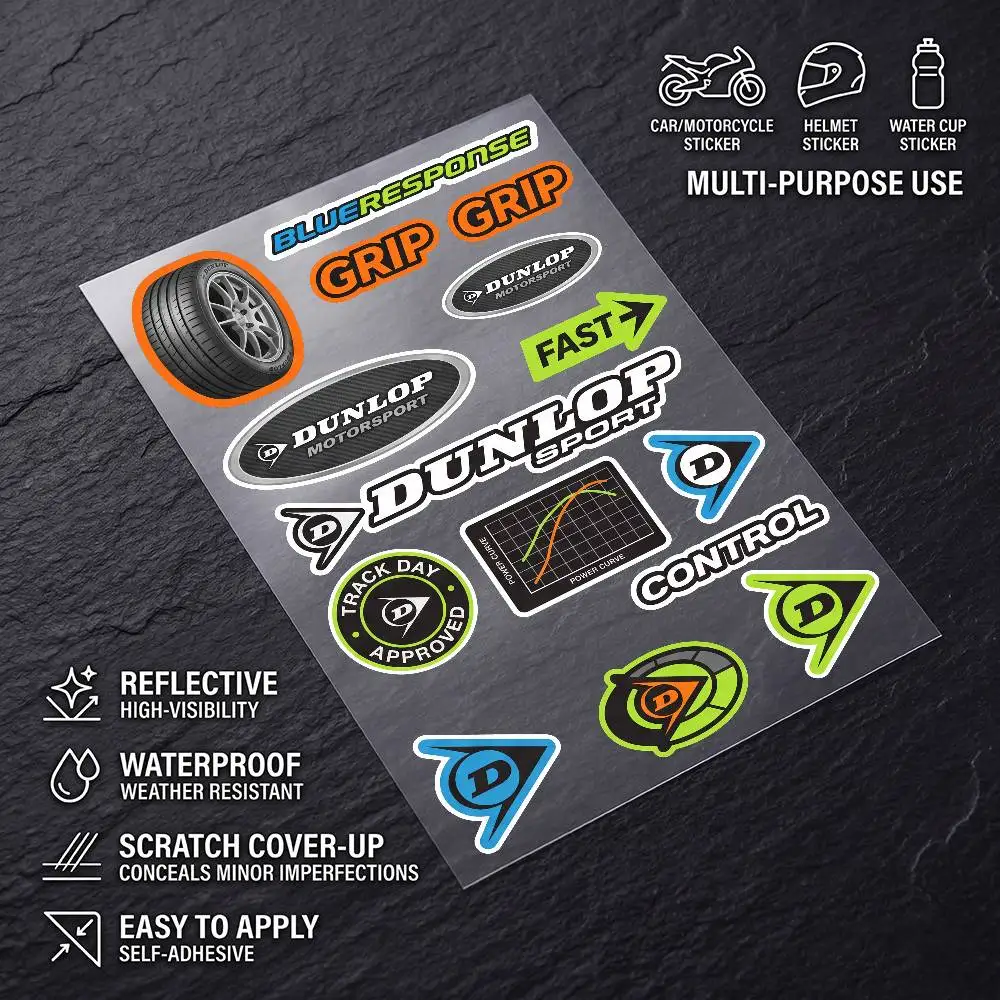 for Dunlop Multi Scene Waterproof Reflective Scratch Cover Stickers Fit Auto Motorcycle Helmet Refrigerator
for Dunlop Multi Scene Waterproof Reflective Scratch Cover Stickers Fit Auto Motorcycle Helmet Refrigerator