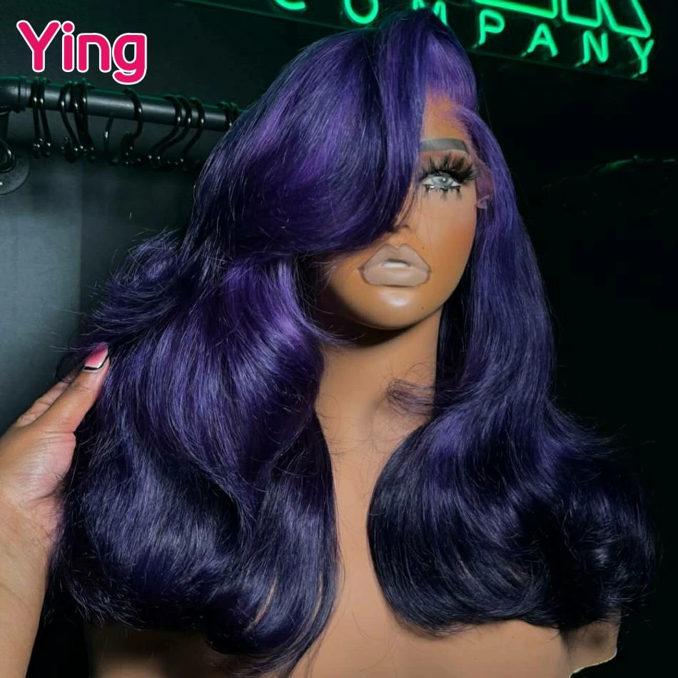Dark Purple 13x4 13x6 Frontal Lace Brazilian Preplucked Colored Body Wave Frontal Wigs Transparent Lace Human Hair Wigs 36 Inch
Dark Purple 13x4 13x6 Frontal Lace Brazilian Preplucked Colored Body Wave Frontal Wigs Transparent Lace Human Hair Wigs 36 Inch