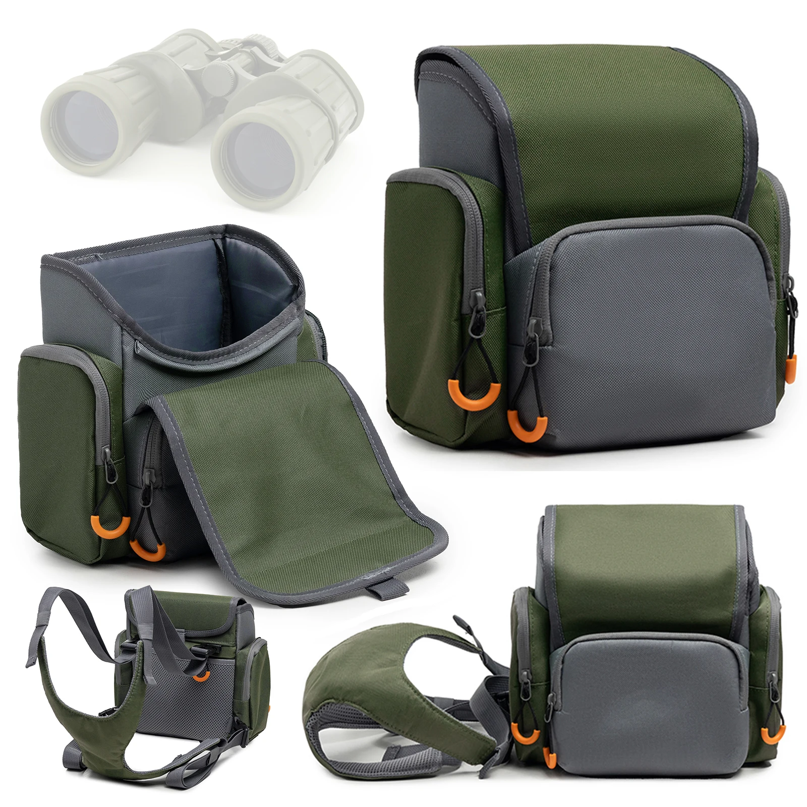 Binocular Harness Chest Pack w/ Rangefinder Pouch &Rain Cover for Hunting(Green)
Binocular Harness Chest Pack w/ Rangefinder Pouch &Rain Cover for Hunting(Green)