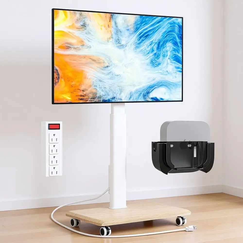 Регулируемая по высоте портативная подставка для телевизора на колесах для телевизоров с диагональю 32-70 дюймов, прочная мобильная тележка для ТВ с креплением до 88 фунтов, белая.
Регулируемая по высоте портативная подставка для телевизора на колесах для телевизоров с диагональю 32-70 дюймов, прочная мобильная тележка для ТВ с креплением до 88 фунтов, белая.