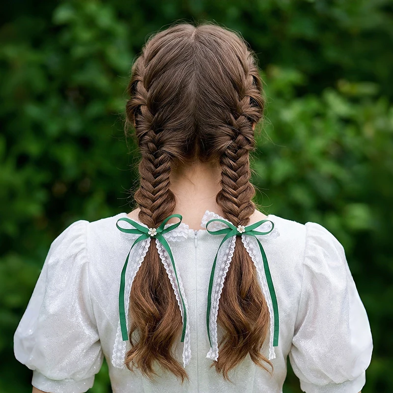 1pair Floral Lace Bow Clip – Green Ribbon with Flower & Lace Detail, Romantic Hair Accessory for Girls.
1pair Floral Lace Bow Clip – Green Ribbon with Flower & Lace Detail, Romantic Hair Accessory for Girls.