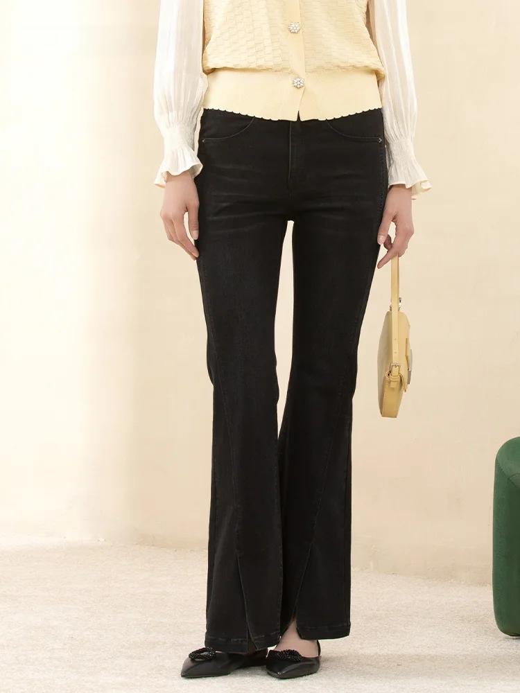 High Waist Micro Flare Jeans Women's Slim Fit Bla Split Ele Long Pants Spring Summer Faion Casual Cotton Denim
High Waist Micro Flare Jeans Women's Slim Fit Bla Split Ele Long Pants Spring Summer Faion Casual Cotton Denim