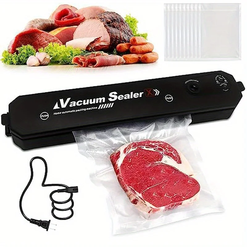 Vacuum Sealer with 50pcs Sealing Bags for Food Preservation and Vacuum Low Temperature Cooking Automatic Air Food Sealing System
Vacuum Sealer with 50pcs Sealing Bags for Food Preservation and Vacuum Low Temperature Cooking Automatic Air Food Sealing System
