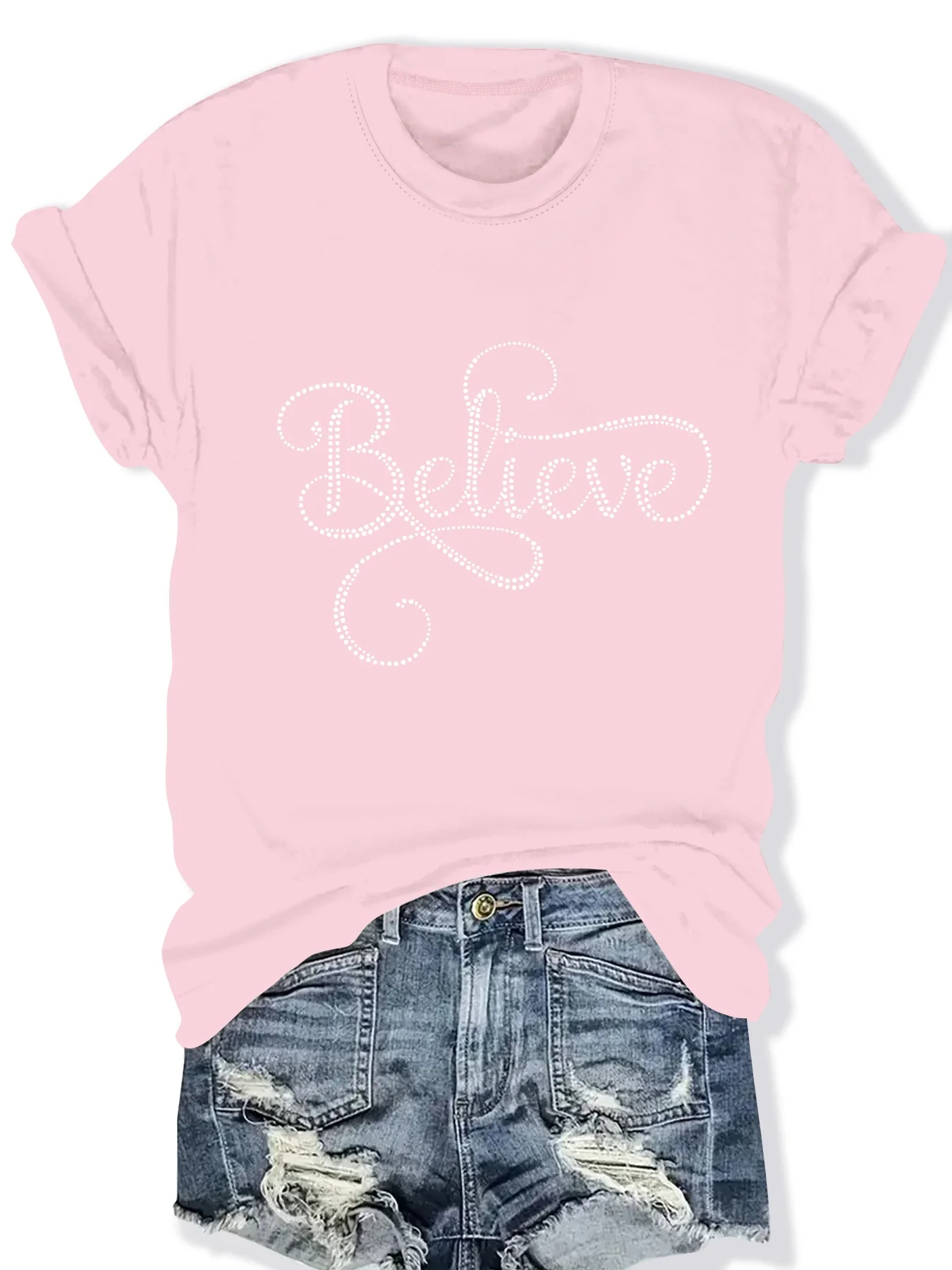 Модная женская футболка с круглым вырезом и коротким рукавом, с принтом в виде букв, повседневная, удобная, женский топ
Модная женская футболка с круглым вырезом и коротким рукавом, с принтом в виде букв, повседневная, удобная, женский топ