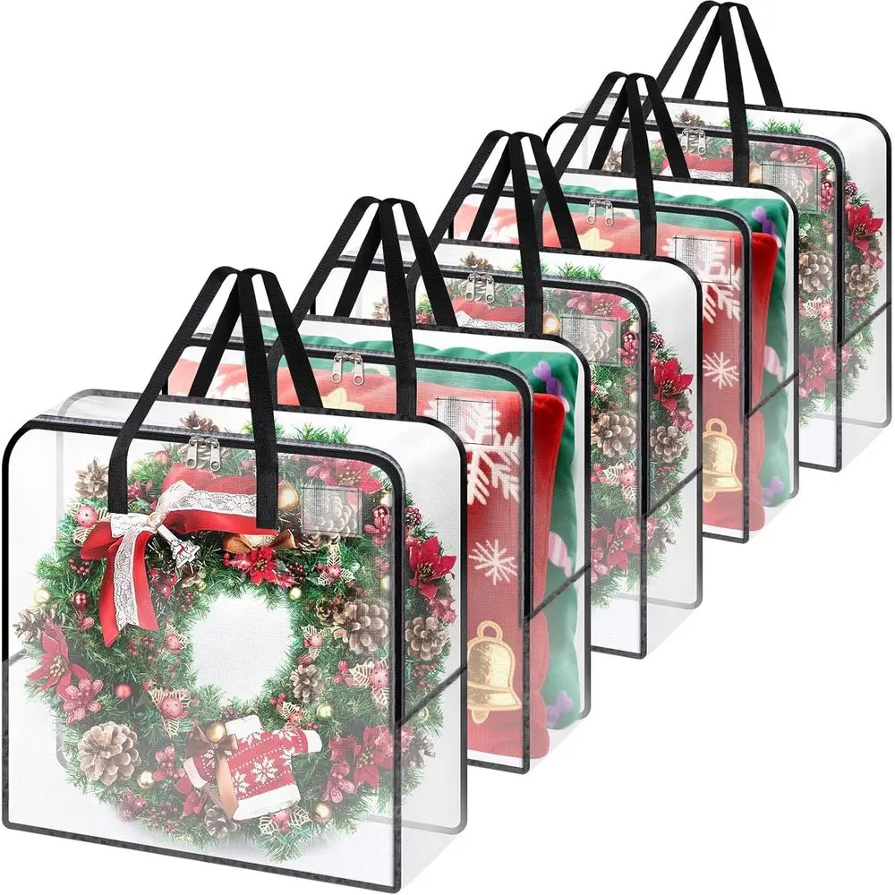 5 упаковок больших прозрачных сумок для хранения рождественских венков объемом 93 л, прочных молний, органайзер для искусственных гирлянд 24–30 лет, домашняя сумка для переезда
5 упаковок больших прозрачных сумок для хранения рождественских венков объемом 93 л, прочных молний, органайзер для искусственных гирлянд 24–30 лет, домашняя сумка для переезда