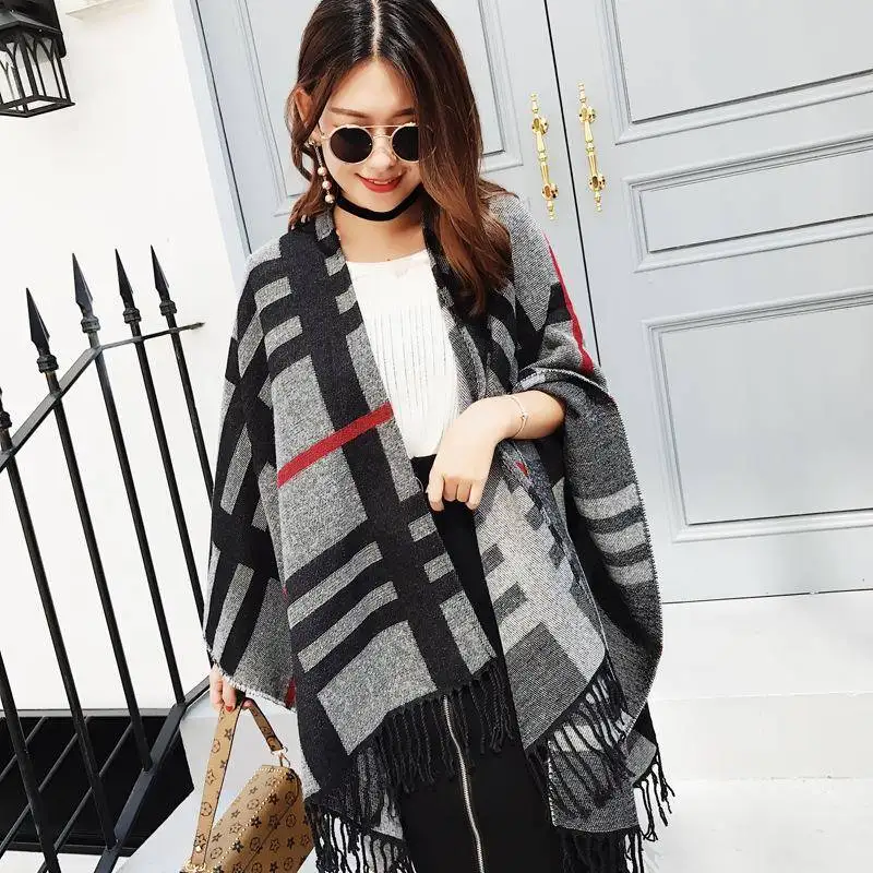 Thickened Plaid Shawl Scarf Women's Autumn Winter Versatile Air Conditioned Room Two-In-One Korean Style Coat Cloak
Thickened Plaid Shawl Scarf Women's Autumn Winter Versatile Air Conditioned Room Two-In-One Korean Style Coat Cloak