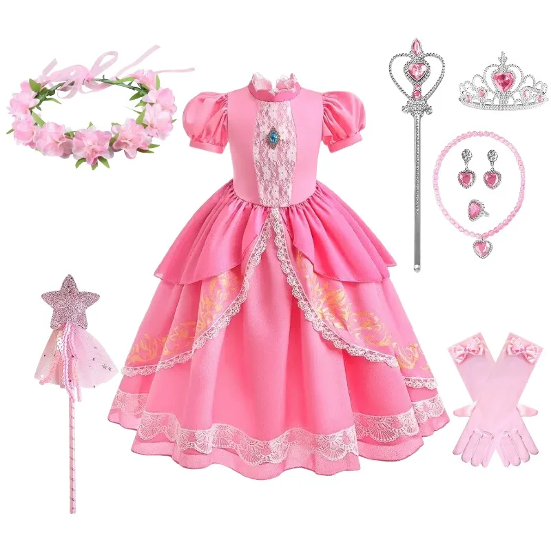 Pink Princess Dress Costume Cosplay Sweet Cute Gown School Stage Performance Clothes Role Play Outfit for Girls Children
Pink Princess Dress Costume Cosplay Sweet Cute Gown School Stage Performance Clothes Role Play Outfit for Girls Children