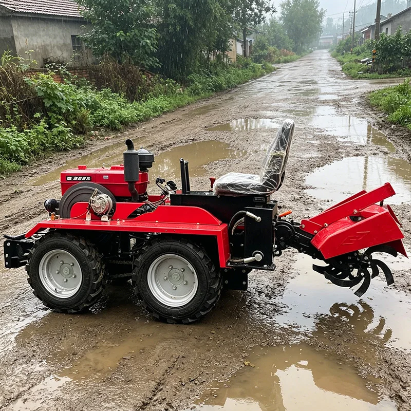 Customized 35 HP Wheeled Tractor Rotary Tiller, Reinforced Four-Wheel Cultivator, Multifunctional Mini Tiller
Customized 35 HP Wheeled Tractor Rotary Tiller, Reinforced Four-Wheel Cultivator, Multifunctional Mini Tiller
