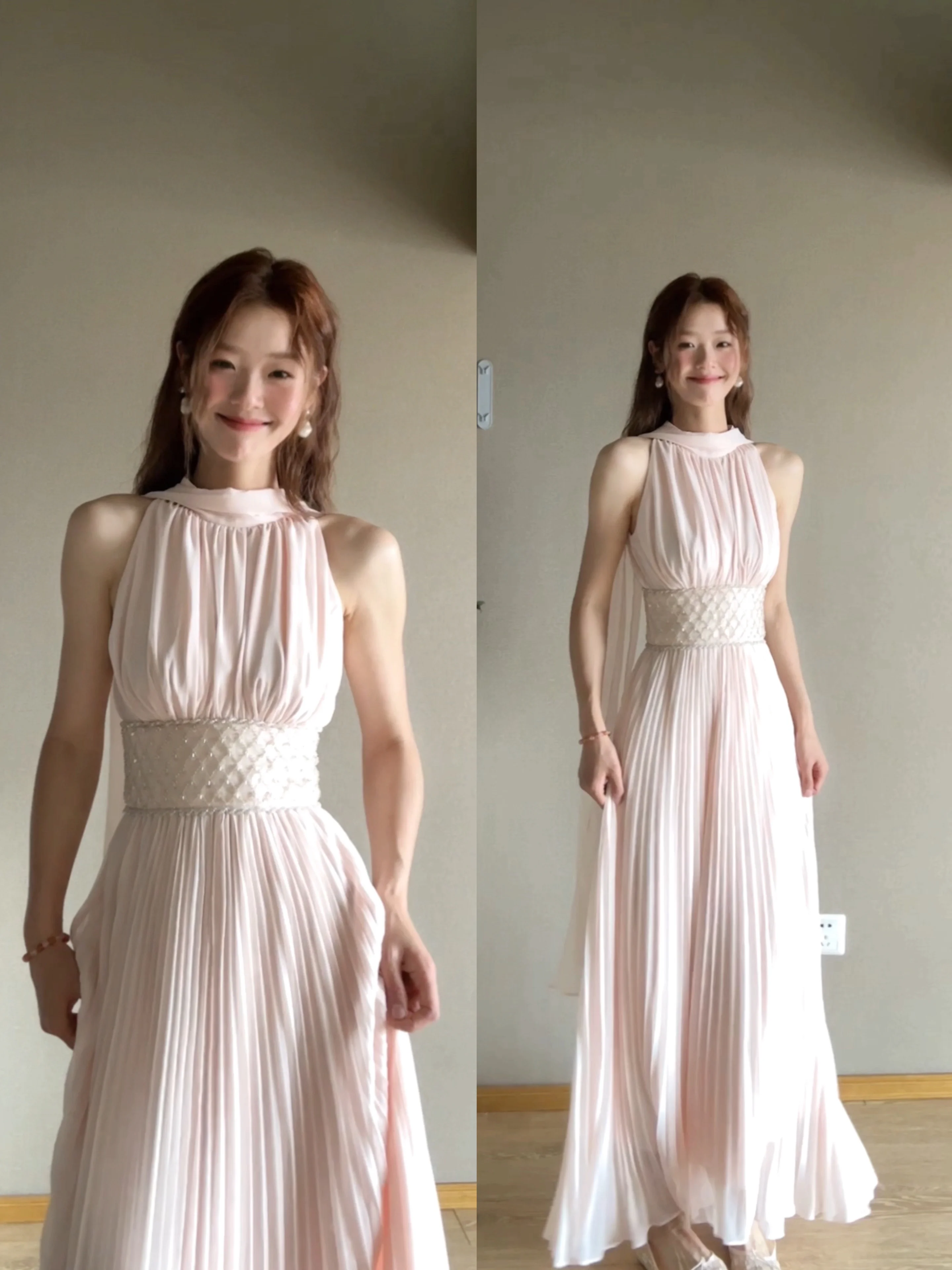 Keni plus Size Pure Desire Pink Halter Neck Waist Cinching Dress Women Summer Slightly Plump Slimming Long Skirt Korean Style
Keni plus Size Pure Desire Pink Halter Neck Waist Cinching Dress Women Summer Slightly Plump Slimming Long Skirt Korean Style