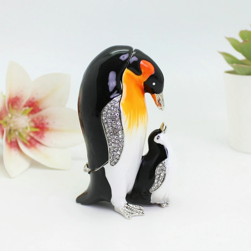 SHINNYGIFTS Penguin Trinket Box Hand Painted Enameled Penguin Figurine Jewelry Ring Holder Home Decorative
SHINNYGIFTS Penguin Trinket Box Hand Painted Enameled Penguin Figurine Jewelry Ring Holder Home Decorative