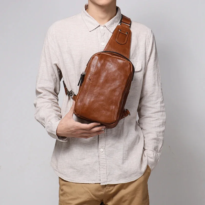 Men's Genuine Leather Chest Bag Casual Large Capacity Handbag Trendy Single Shoulder Crossbody Daily Pack
Men's Genuine Leather Chest Bag Casual Large Capacity Handbag Trendy Single Shoulder Crossbody Daily Pack