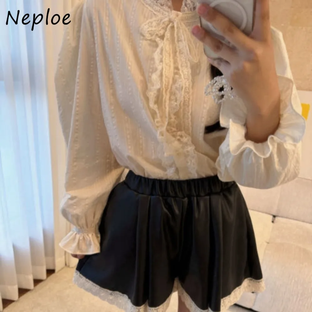 Neploe Sweet Korea Chic Early Spring New Shirt Lace Up Bow All-match Fresh Blouses Long Sleeve French Style Literary Loose Tops
Neploe Sweet Korea Chic Early Spring New Shirt Lace Up Bow All-match Fresh Blouses Long Sleeve French Style Literary Loose Tops