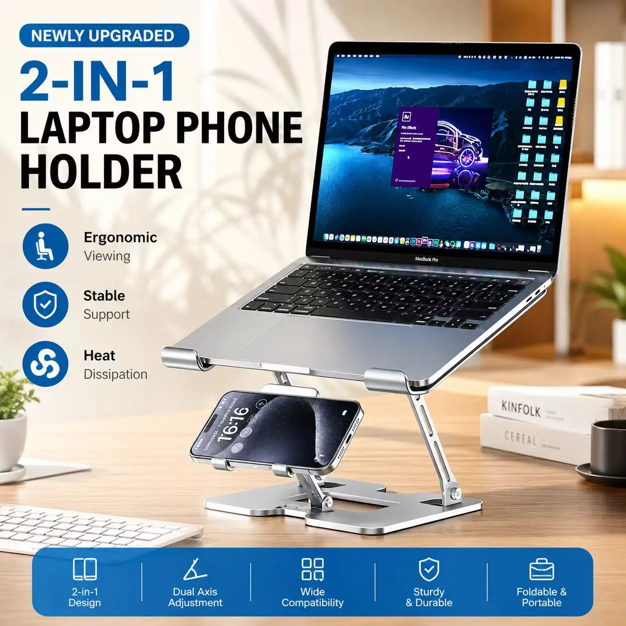 Multifunctional Cooling Bracket Universal for Laptop & Phone Portable Stable Office Home Use
Multifunctional Cooling Bracket Universal for Laptop & Phone Portable Stable Office Home Use
