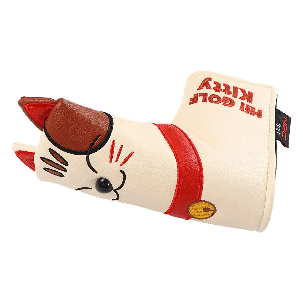 Cute Kitty Club Head Protector PU Leather Magnetic Closure Golf Club Headcovers Lucky Cat Golf Putter Cover Blade Mallet Putter
Cute Kitty Club Head Protector PU Leather Magnetic Closure Golf Club Headcovers Lucky Cat Golf Putter Cover Blade Mallet Putter