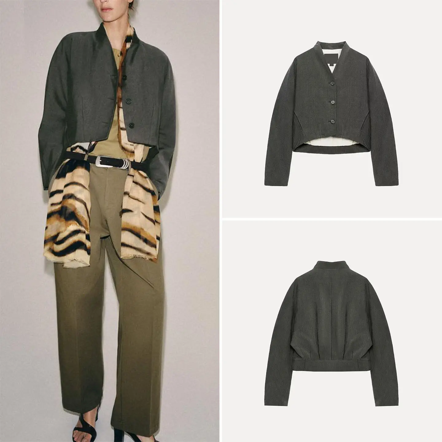 Fashionable Long Sleeve V-Neck Women's Jacket Button up Casual Short Outerwear Summer 2026 New Arrival ZADATA Neutral Style L...
Fashionable Long Sleeve V-Neck Women's Jacket Button up Casual Short Outerwear Summer 2026 New Arrival ZADATA Neutral Style L...