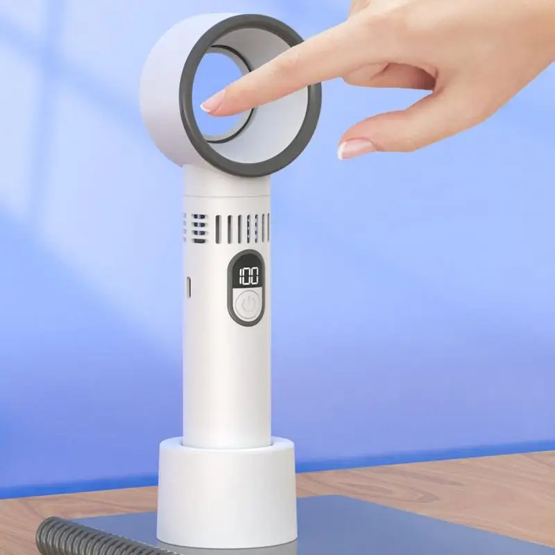 Bladeless Handheld Fans 1200mAh USB Quiet Fan Portable Mini Fan With LED Display 5 Speeds For Beach Camping
Bladeless Handheld Fans 1200mAh USB Quiet Fan Portable Mini Fan With LED Display 5 Speeds For Beach Camping