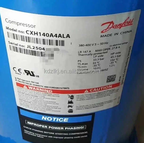 Original for Danfoss 12/10 Horsepower Central Air Conditioning Compressor CXH140A4ALA/CXH140A4 Refrigeration
Original for Danfoss 12/10 Horsepower Central Air Conditioning Compressor CXH140A4ALA/CXH140A4 Refrigeration