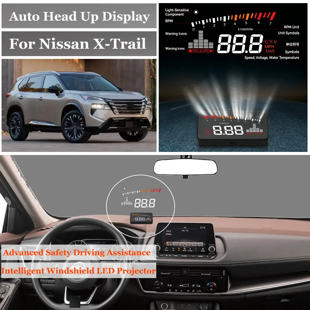 Car Head Up Display For Nissan X-Trail T32 T33 2013-2026 AUTO HUD Windshield Projector Accessories Speedometer Odometer RPM
Car Head Up Display For Nissan X-Trail T32 T33 2013-2026 AUTO HUD Windshield Projector Accessories Speedometer Odometer RPM