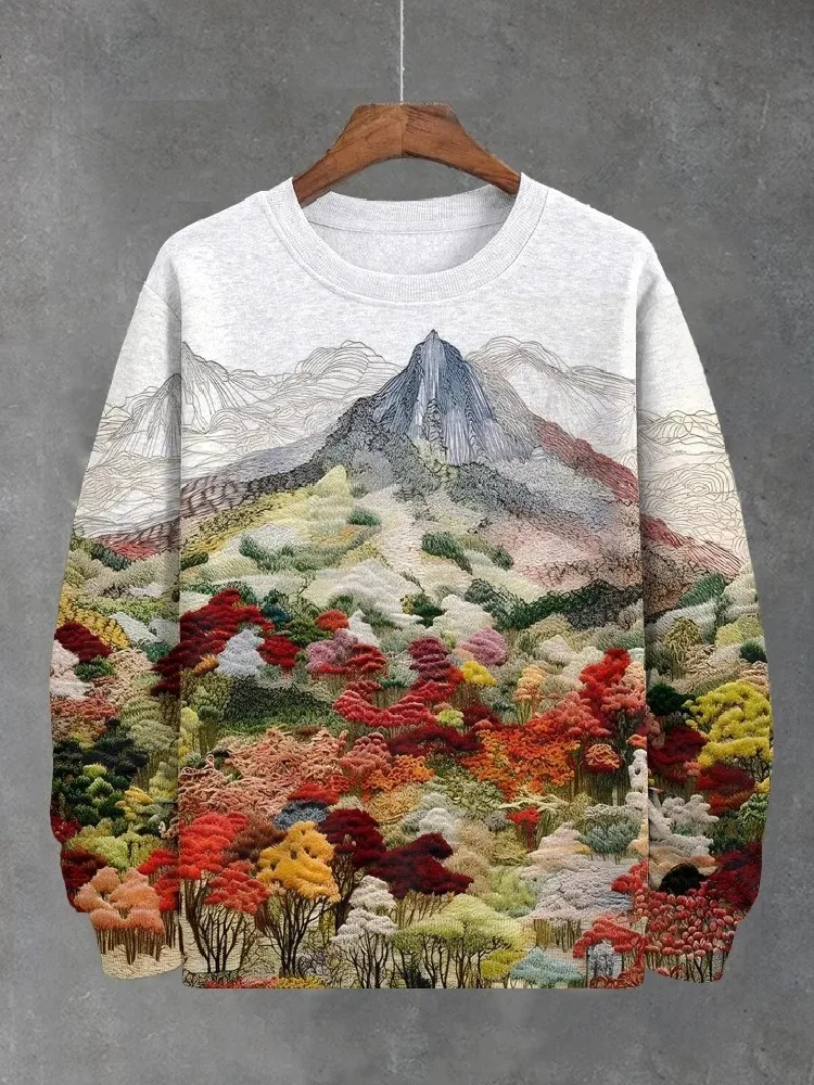 Men's Felt Art Multicolored Plants Landscape Print Casual Sweatshirt Trend High Street Fashion Autumn Men Hip-hop New Clothe
Men's Felt Art Multicolored Plants Landscape Print Casual Sweatshirt Trend High Street Fashion Autumn Men Hip-hop New Clothe