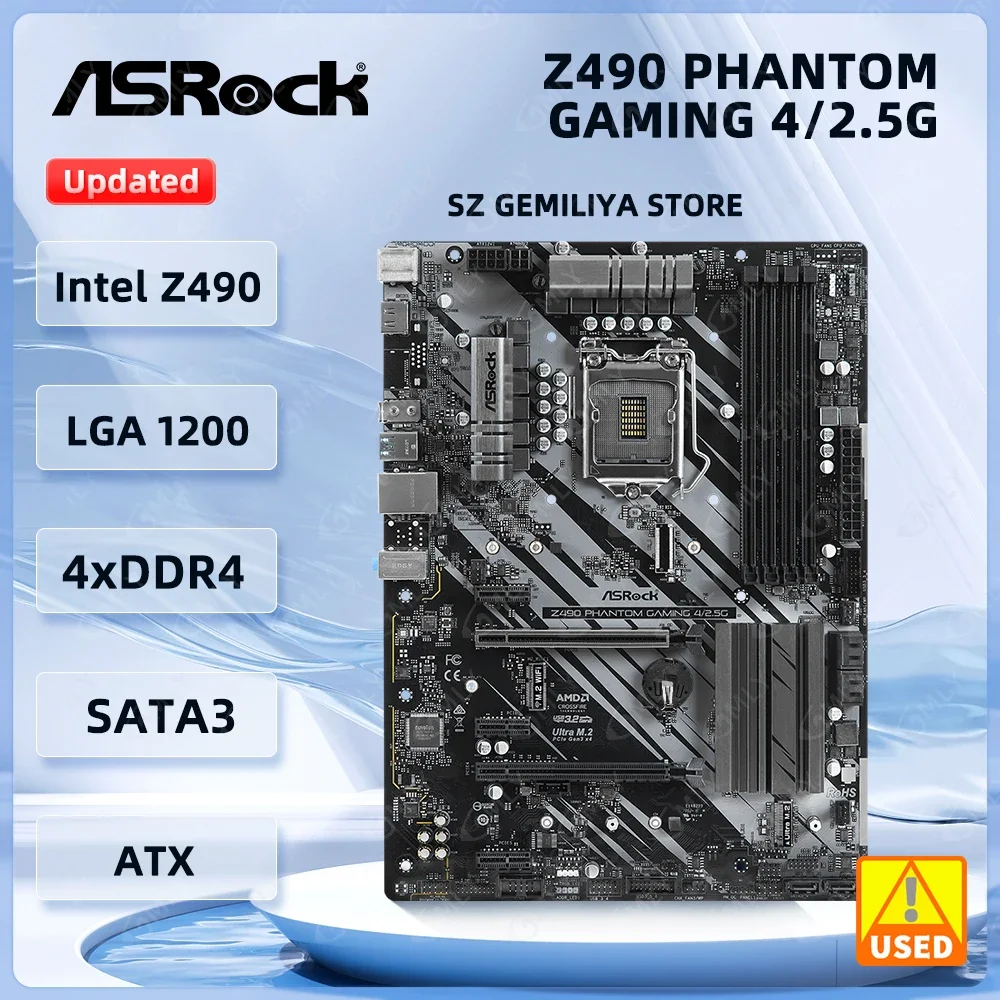 ASRock Z490 PHANTOM GAMING 4/2.5G Motherboard LGA 1200 intel DDR4 DDR4 128GB support i5-10500 i3-10300 i9-10900K 10105 cpu ATX
ASRock Z490 PHANTOM GAMING 4/2.5G Motherboard LGA 1200 intel DDR4 DDR4 128GB support i5-10500 i3-10300 i9-10900K 10105 cpu ATX