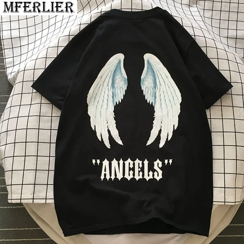 summer men Angel wing tshirt short sleeve cotton plus size 8XL loose fashion funny tshirt high street vintage tees tops oversize
summer men Angel wing tshirt short sleeve cotton plus size 8XL loose fashion funny tshirt high street vintage tees tops oversize