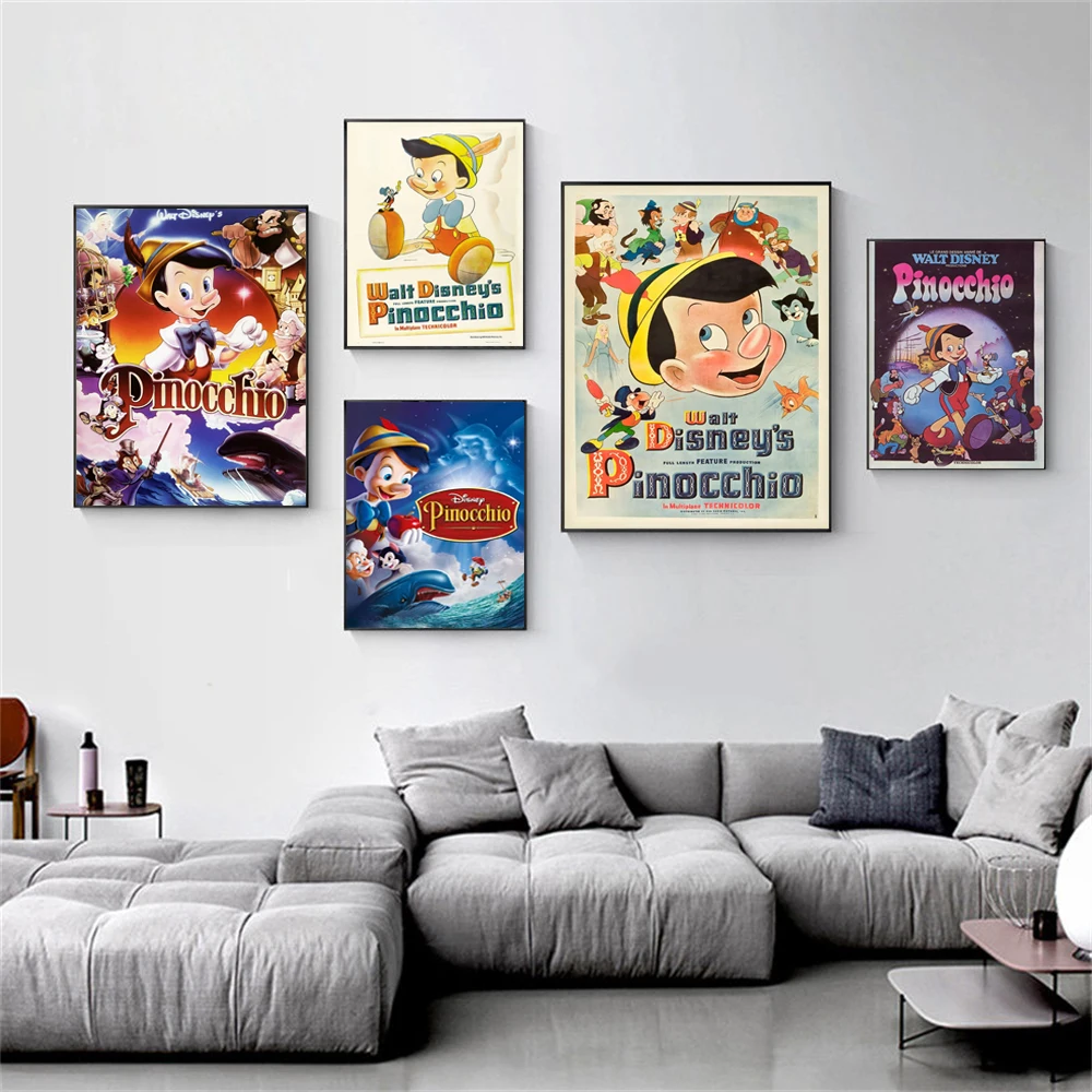 Disney Classic Movie Pinocchio Poster Vintage Movie Wall Art Canvas Painting Prints for Vintage Bedroom Living Room Home Decor
Disney Classic Movie Pinocchio Poster Vintage Movie Wall Art Canvas Painting Prints for Vintage Bedroom Living Room Home Decor