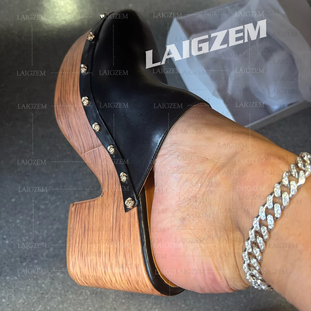 LAIGZEM Women Platform Sandals 11CM Chunky Thick Heels Pumps Mules Faux Leather Party Prom Wedding Shoes Woman Plus Size 41 47
LAIGZEM Women Platform Sandals 11CM Chunky Thick Heels Pumps Mules Faux Leather Party Prom Wedding Shoes Woman Plus Size 41 47
