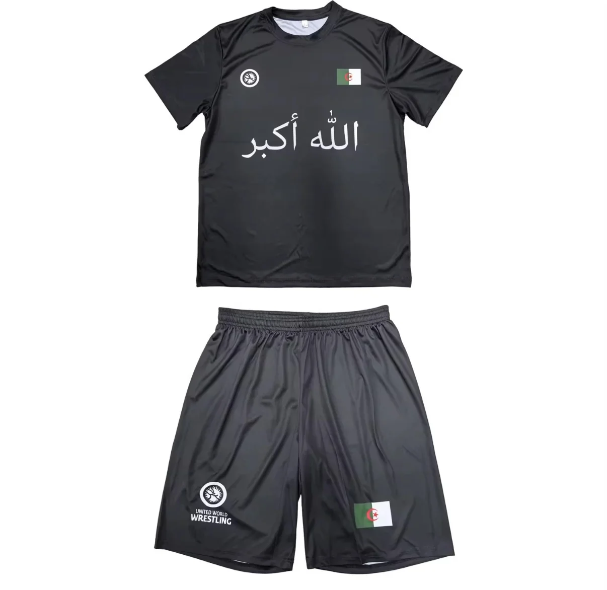 Algeria Inspired Wrestling Fight Suit Men Rash Guard and Shorts National Flag for Combat Sports Training Durable Athletic Wear
Algeria Inspired Wrestling Fight Suit Men Rash Guard and Shorts National Flag for Combat Sports Training Durable Athletic Wear