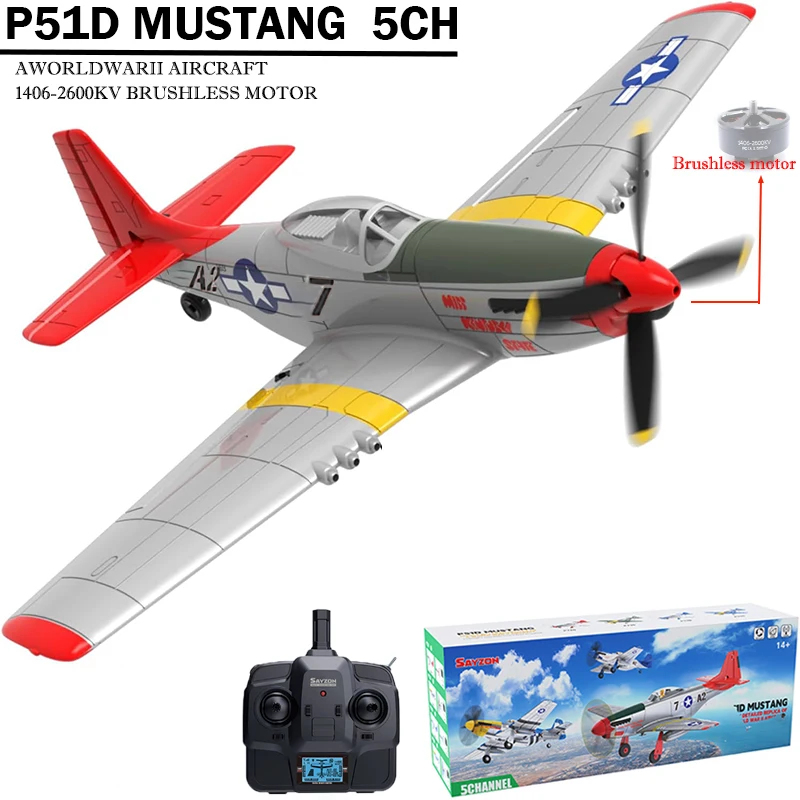 New P51D Mustang Remote Control Aircraft 2.4G One Click Aerobatic Flight 4CH Glider RTF Equipped with Xpilot Stability System
New P51D Mustang Remote Control Aircraft 2.4G One Click Aerobatic Flight 4CH Glider RTF Equipped with Xpilot Stability System