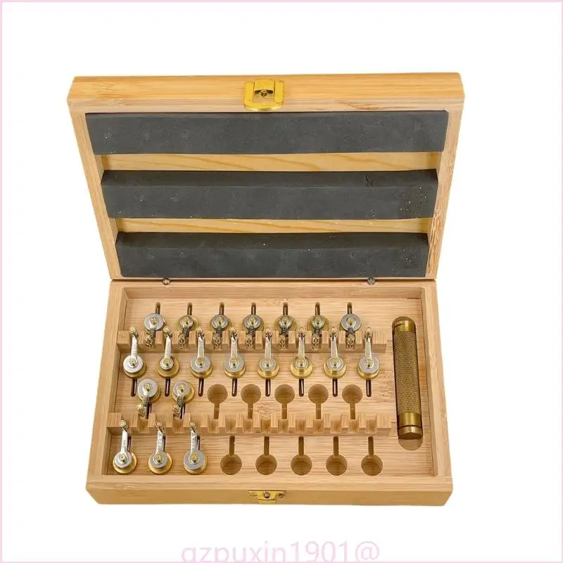 57QA Mainspring Winder Replacement Barrels Kits with 20 Sizes Calibers for Watch Repair Maintenance Work with Wooden Case
57QA Mainspring Winder Replacement Barrels Kits with 20 Sizes Calibers for Watch Repair Maintenance Work with Wooden Case