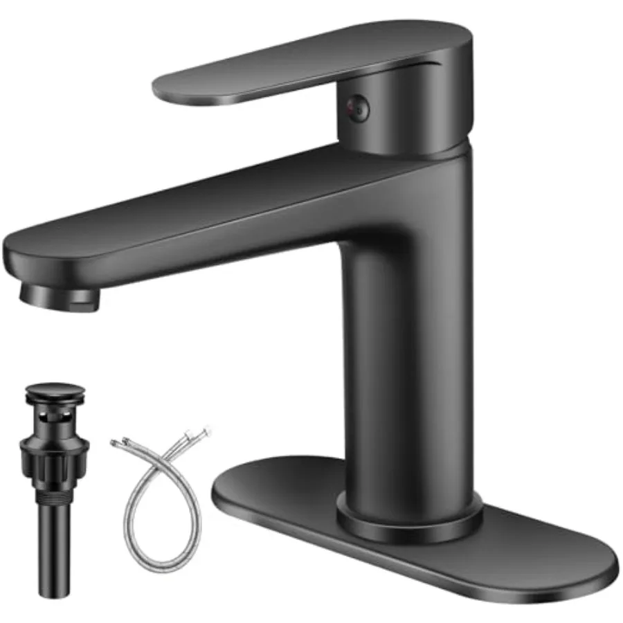 Bathroom Faucet Single Hole Single Handle 304 Stainless Steel Modern Sink Commercial RV Faucet with Pop-Up Waste for 1 or 3 Hol
Bathroom Faucet Single Hole Single Handle 304 Stainless Steel Modern Sink Commercial RV Faucet with Pop-Up Waste for 1 or 3 Hol