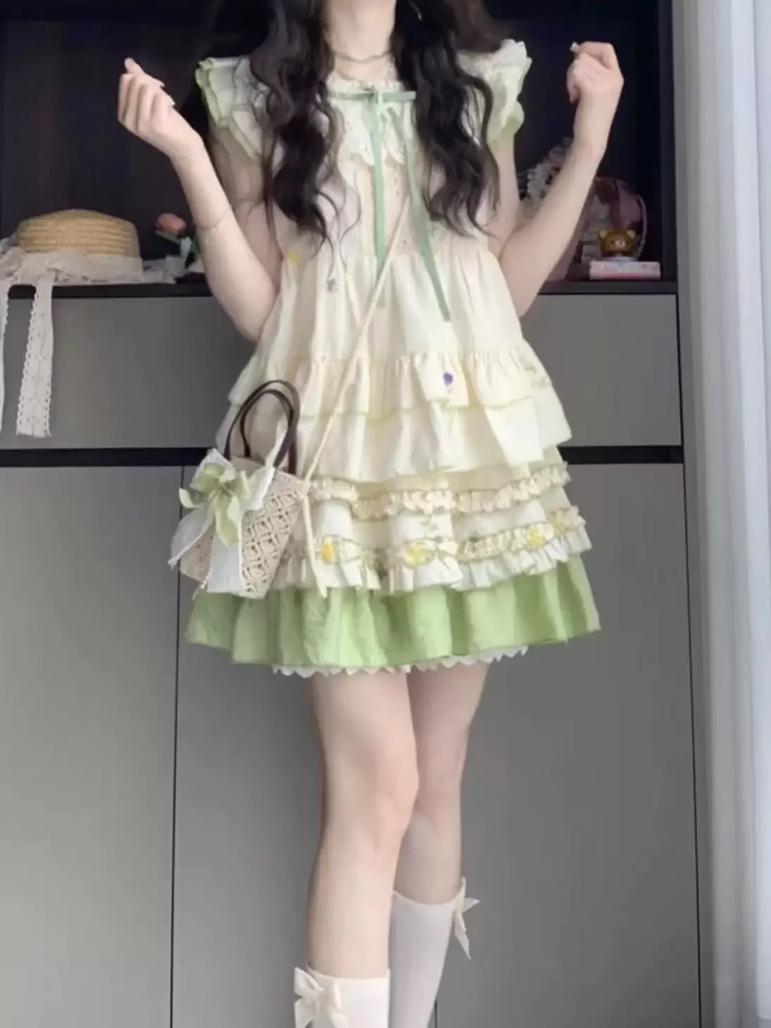 Summer Yellow Puff Sleeve Cake Skirt Set Women's Beach Sweet Style Two-Piece Suit Floral Print round Neck Regular Fit
Summer Yellow Puff Sleeve Cake Skirt Set Women's Beach Sweet Style Two-Piece Suit Floral Print round Neck Regular Fit