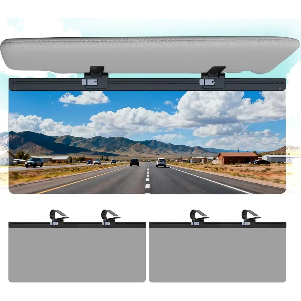 2-Pack Large Adjustable Car Sun Visor Extenders - Polarized UV400 Anti-Glare UV Protection
2-Pack Large Adjustable Car Sun Visor Extenders - Polarized UV400 Anti-Glare UV Protection