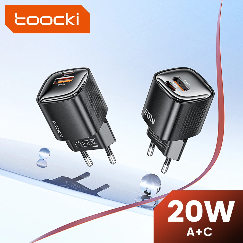 Toocki 1/2Pcs 20W Max Mini GaN USB C Charger EU/US Plug with Cable 18W USBA Port Portable Fast Charging Phone Charger for iPhone
Toocki 1/2Pcs 20W Max Mini GaN USB C Charger EU/US Plug with Cable 18W USBA Port Portable Fast Charging Phone Charger for iPhone