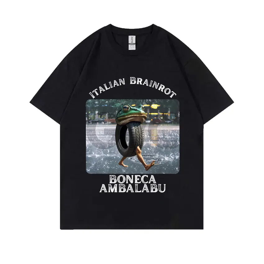 Italian Brainrot Boneca Ambalabu Frog Funny Meme Graphic T-shirt Male Casual Oversized Tshirt Men Women Joke Humor Streetwear
Italian Brainrot Boneca Ambalabu Frog Funny Meme Graphic T-shirt Male Casual Oversized Tshirt Men Women Joke Humor Streetwear