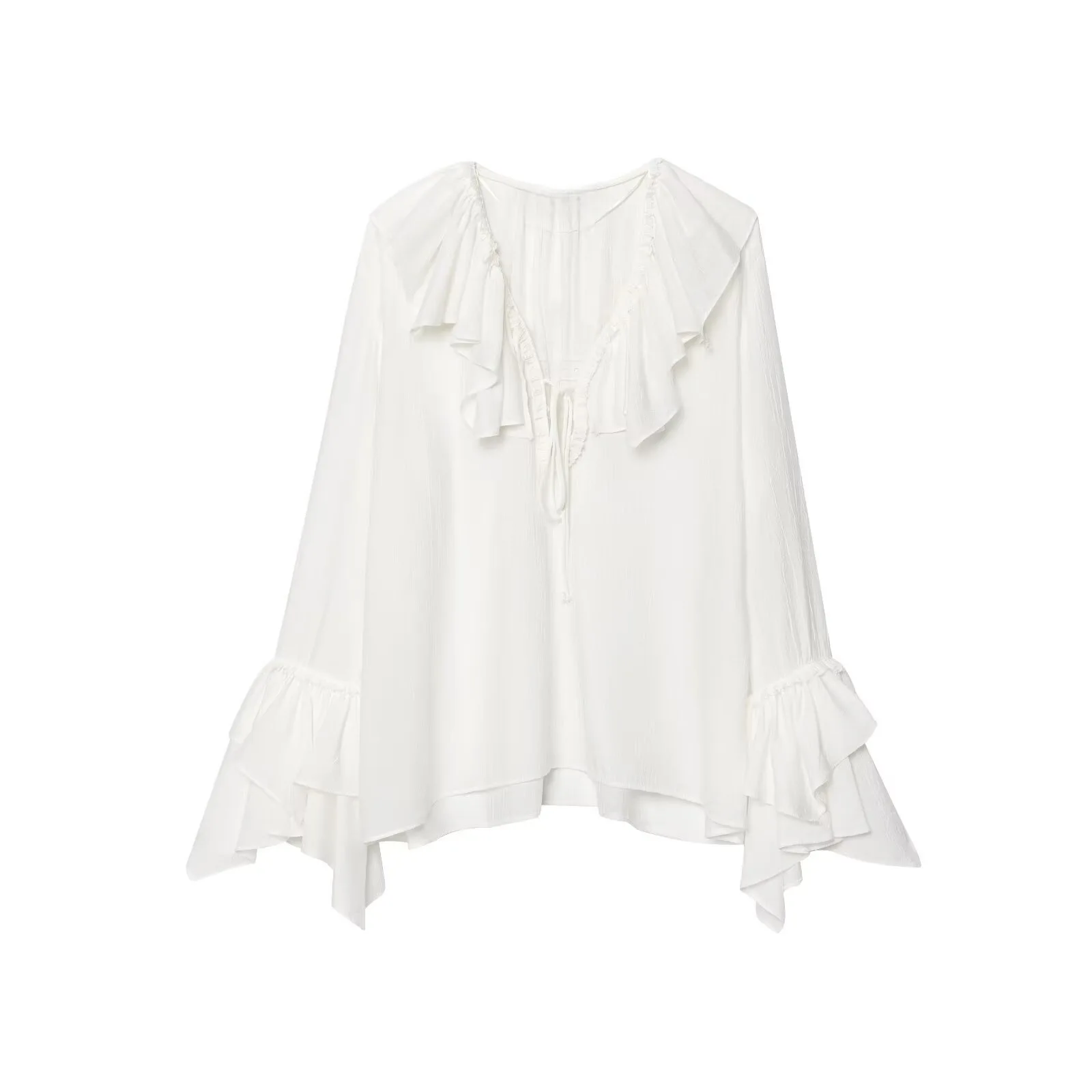 Withered 2026 Summer New European And American Style French Fashion Niche Design Layered Decorative Shirt Versatile
Withered 2026 Summer New European And American Style French Fashion Niche Design Layered Decorative Shirt Versatile