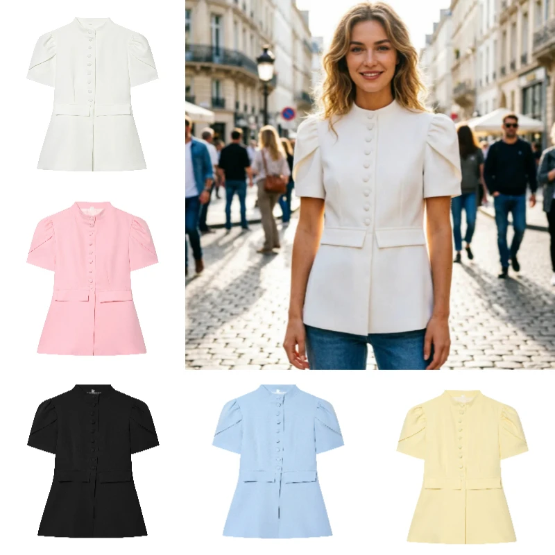 Women's Top 2026 Summer New Fashion Elegant European Style Puff Sleeve Slim High Street Women's Parka Jacket in Multiple Colors
Women's Top 2026 Summer New Fashion Elegant European Style Puff Sleeve Slim High Street Women's Parka Jacket in Multiple Colors