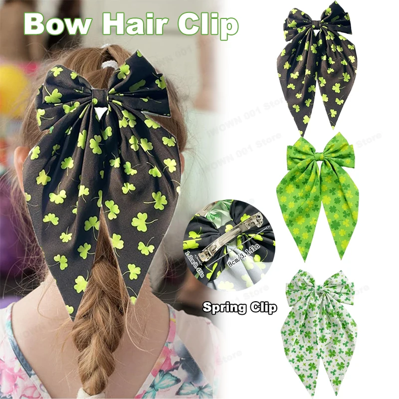 New Green Spring Clip Four-leaf Clover Printed Ribbon Streamer Elegant Hairpin Spring Multifunctional Hair baby hair accessories
New Green Spring Clip Four-leaf Clover Printed Ribbon Streamer Elegant Hairpin Spring Multifunctional Hair baby hair accessories