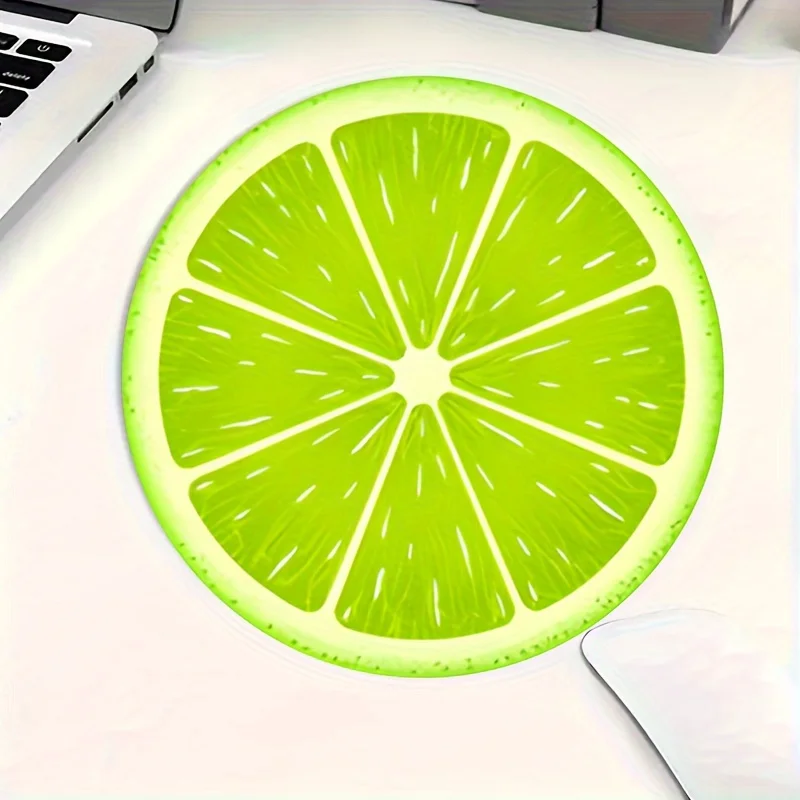 Bright green citrus design mouse pad, rubber anti-slip and durable, office and home decoration computer accessory
Bright green citrus design mouse pad, rubber anti-slip and durable, office and home decoration computer accessory