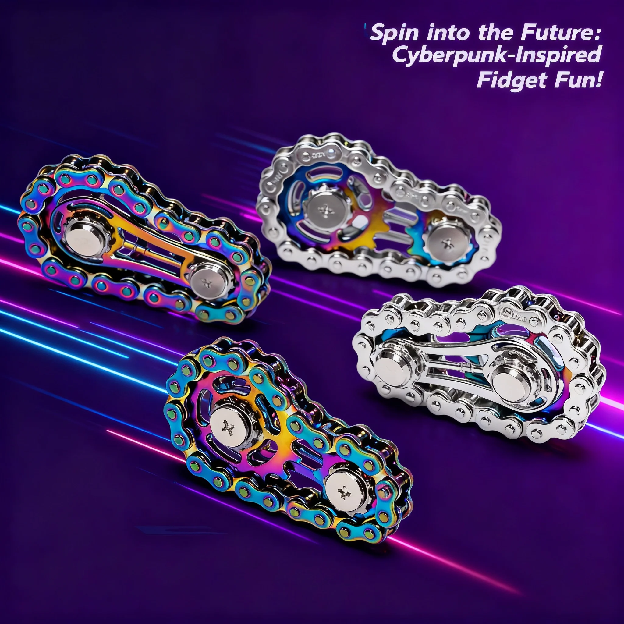 CNC Machined Stainless Steel Silent Gear Fidget Toy Bicycle Chain Finger Spinner for Adult Office Stress Relief Focus Tool
CNC Machined Stainless Steel Silent Gear Fidget Toy Bicycle Chain Finger Spinner for Adult Office Stress Relief Focus Tool