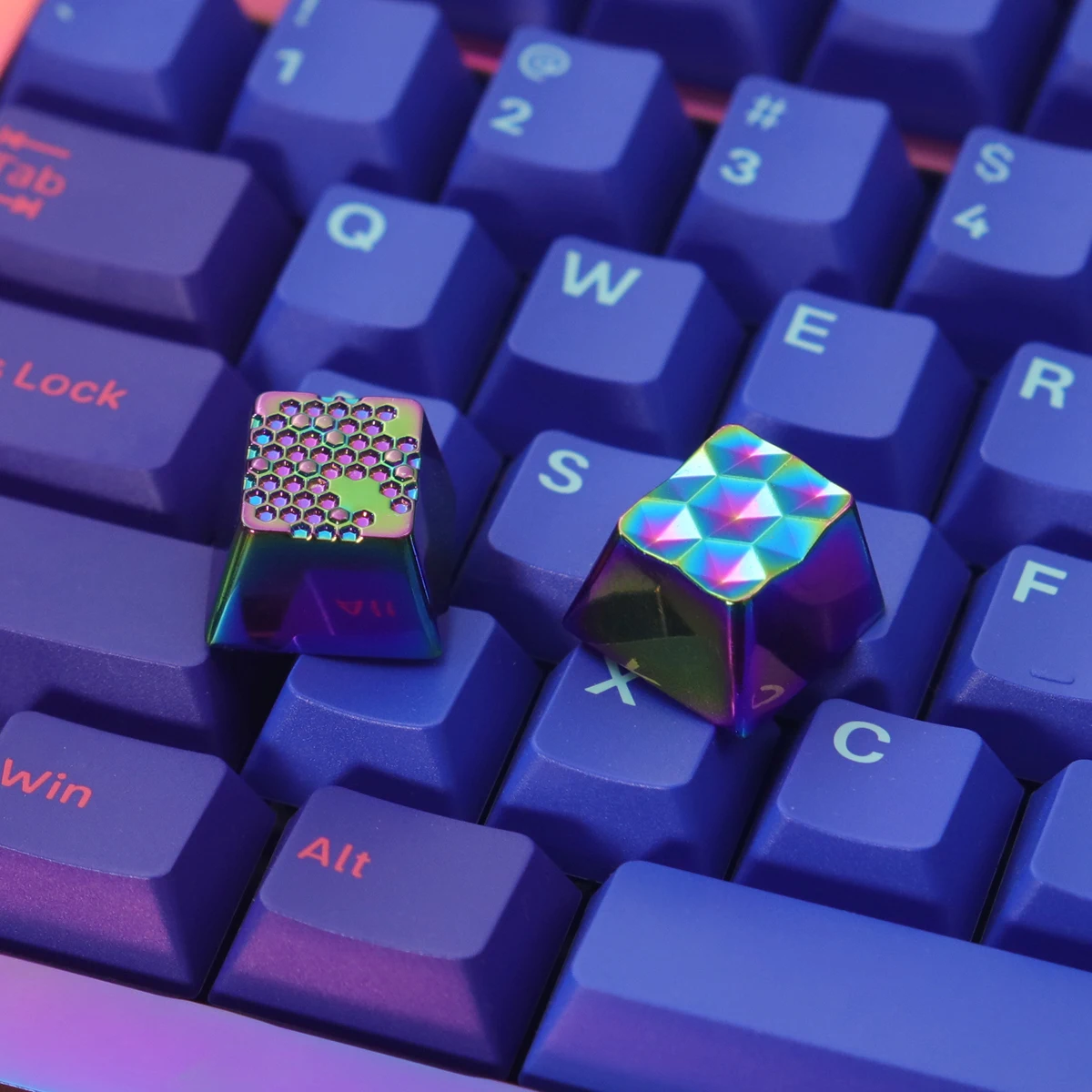 Prism Honeycomb Geometric Art Peripheral Symphony Silver Plated Mechanical Keyboard Zinc Aluminum Alloy Personalized Keycaps
Prism Honeycomb Geometric Art Peripheral Symphony Silver Plated Mechanical Keyboard Zinc Aluminum Alloy Personalized Keycaps