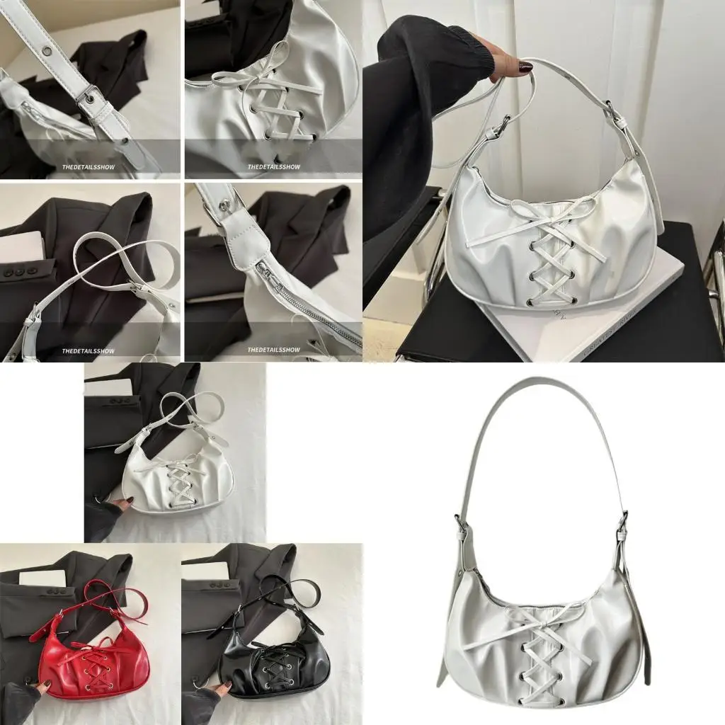 D46D Elegant Bows Knot Design Adjustable Shoulder Crossbody Bag Practical PU Spacious Underarm Bags for Daily Essential
D46D Elegant Bows Knot Design Adjustable Shoulder Crossbody Bag Practical PU Spacious Underarm Bags for Daily Essential