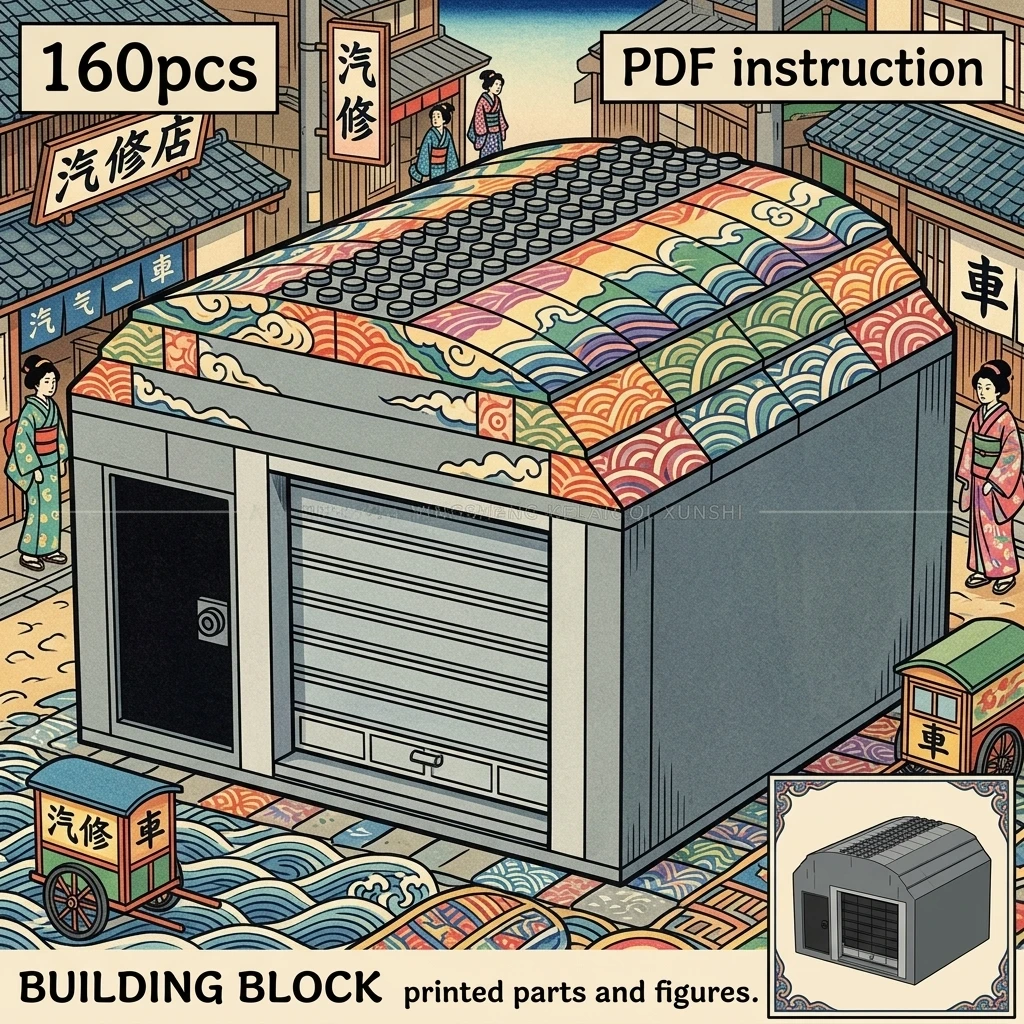 MOC City Street View Auto Repair Shop Building Blocks Garage Shed Small Diorama Accessory Display Model 160PCS
MOC City Street View Auto Repair Shop Building Blocks Garage Shed Small Diorama Accessory Display Model 160PCS