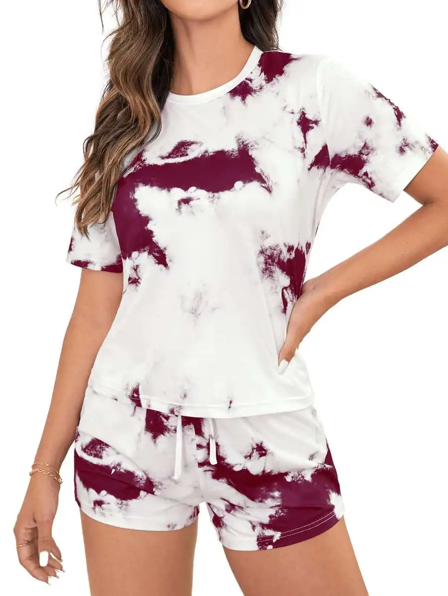 Tie Dye Knot Front Pajama Set For Women
Tie Dye Knot Front Pajama Set For Women