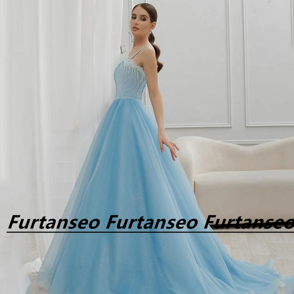 A-Line Prom Gown Spaghetti Strap With Feather Backless Back Zipper Sleeveless Draped Dubai Women's Elegant Vestidos De Festa
A-Line Prom Gown Spaghetti Strap With Feather Backless Back Zipper Sleeveless Draped Dubai Women's Elegant Vestidos De Festa