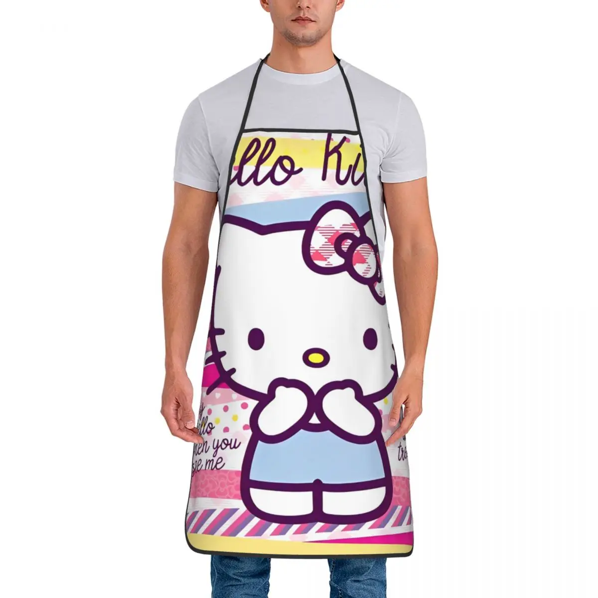 Фартук Hello Kitty для приготовления пищи, кухонные аксессуары для взрослых, модные домашние фартуки без кармана
Фартук Hello Kitty для приготовления пищи, кухонные аксессуары для взрослых, модные домашние фартуки без кармана