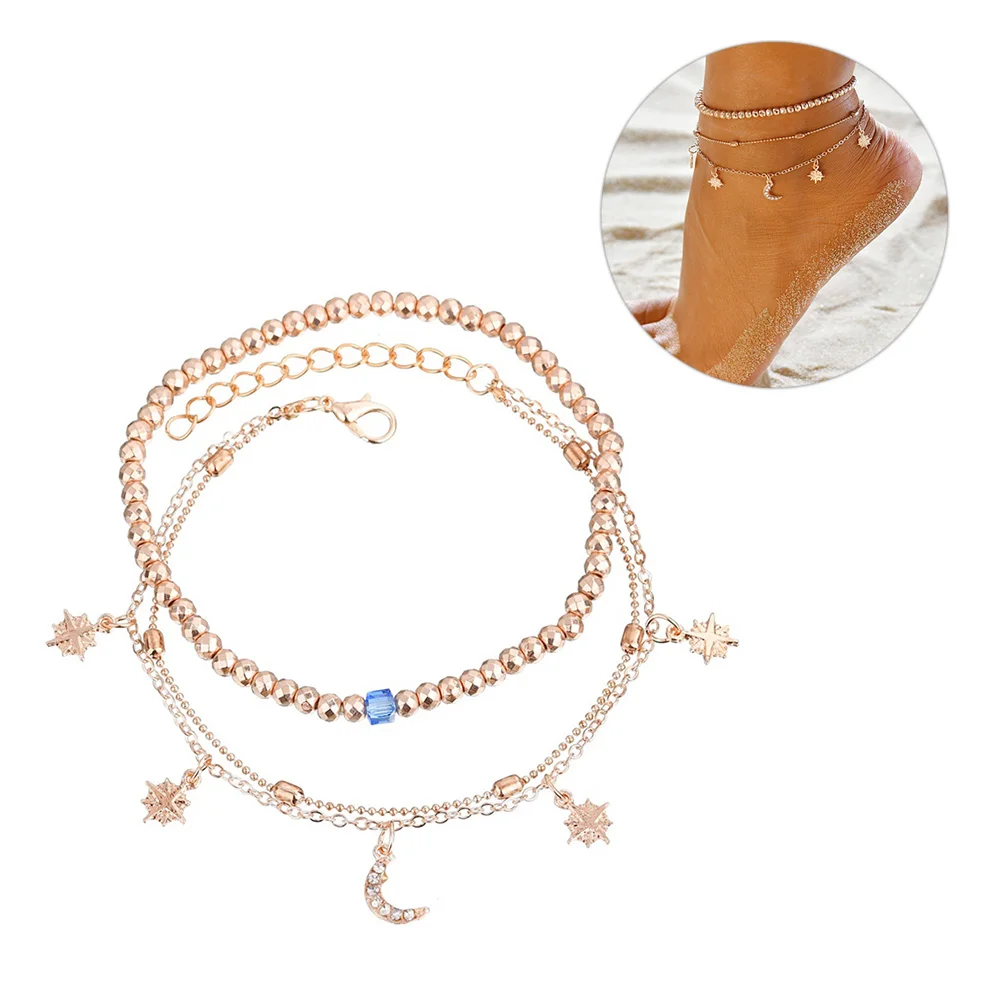 Beaded Stars Anklets Women Alloy Foot Chains Adjustable Vintage Beach Sandals for Alloy Foot Chains Holiday Travel
Beaded Stars Anklets Women Alloy Foot Chains Adjustable Vintage Beach Sandals for Alloy Foot Chains Holiday Travel