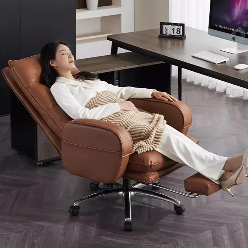 Luxury Dermis Boss Office Chair Comfortable Sedentary Reclining Lounge Superior Swivel Chair Business Salon Furniture FYOC
Luxury Dermis Boss Office Chair Comfortable Sedentary Reclining Lounge Superior Swivel Chair Business Salon Furniture FYOC