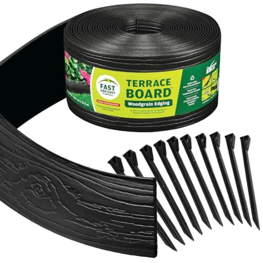 Terrace Board, Landscape Coiled Edging, Grass Barrier, Bender Board, Flower Bed, Vegetable Garden Borders 5 in. x 40 ft. with 1
Terrace Board, Landscape Coiled Edging, Grass Barrier, Bender Board, Flower Bed, Vegetable Garden Borders 5 in. x 40 ft. with 1