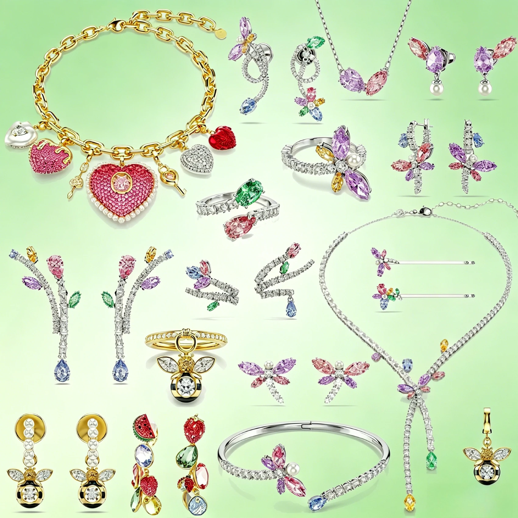 Original 2026 New Charms Butterfly Earrings Heart Necklace Fine Jewelry Set for Women's Pearl Bracelet Ring Romantic Gift
Original 2026 New Charms Butterfly Earrings Heart Necklace Fine Jewelry Set for Women's Pearl Bracelet Ring Romantic Gift